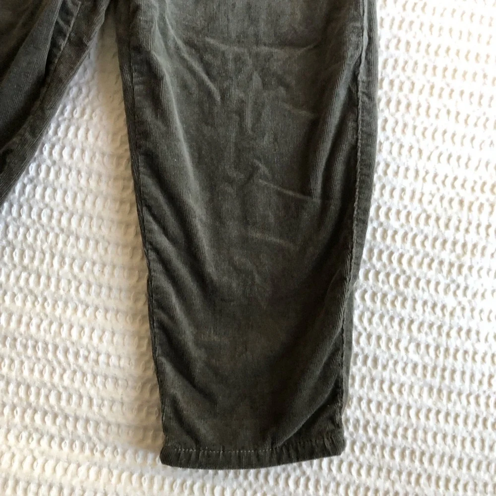 ZARA Kids Olive Green Corduroy Drawstring Lined Pants Size 4T